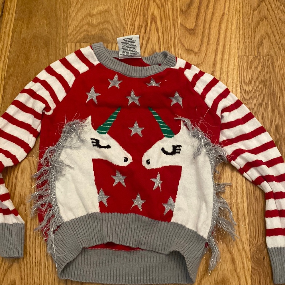 unicorn holiday sweater